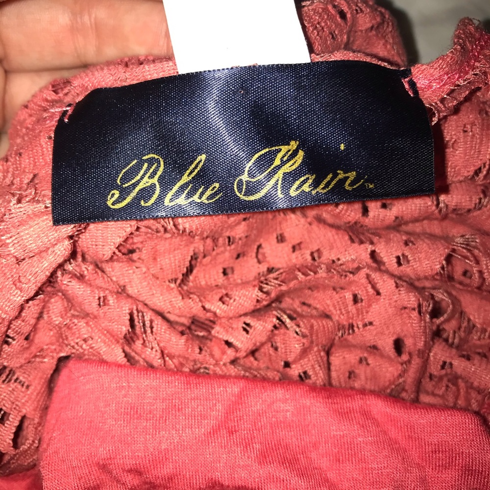Coral Lace Mini Dress - Picture 3 of 4